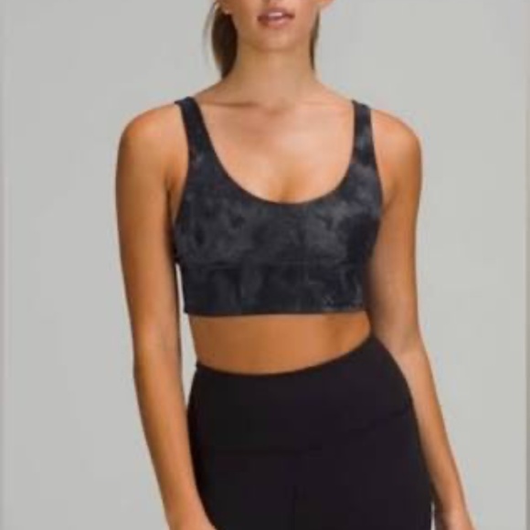 Lululemon ALIGN BRA A/B Cup Diamond Dye Pitch Grey Graphite Grey REVERSIBLE 4 - Picture 1 of 6